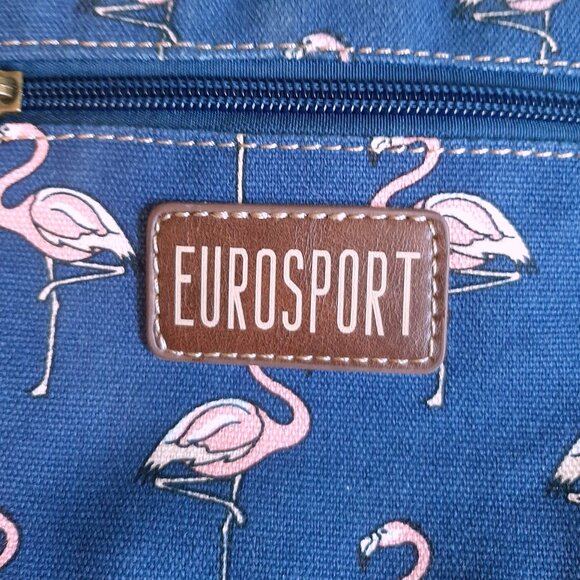 Eurosport Flamingo Belt Bag Fannypack Waist Bag Navy Blue Nylon - Picture 4 of 5